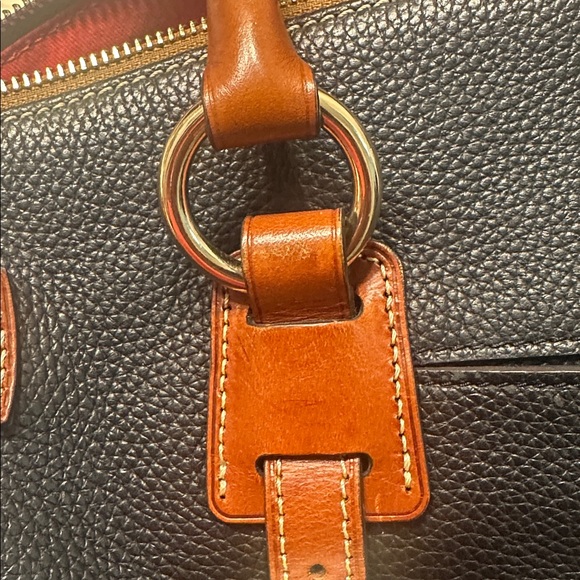 Dooney & Bourke Black and Tan Leather Satchel - Picture 9 of 9